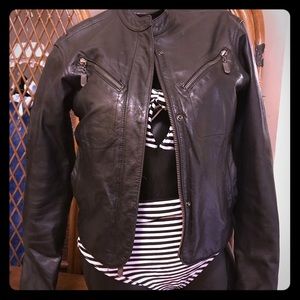 Harley Davidson Women’s Jacket w/ Blue Inlays Sz M